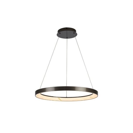 Lampadario a sospensione led 38w cct 2700k 5000k dimmerabile con telecomando grigio scuro per sala da pranzo