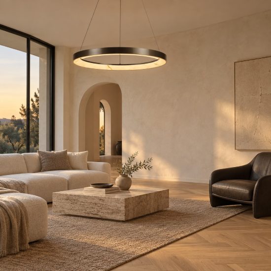 Lampadario a sospensione led 38w cct 2700k 5000k dimmerabile con telecomando grigio scuro per sala da pranzo