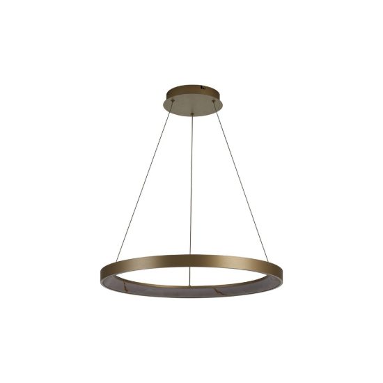 Lampadario a sospensione led 38w cct 2700k 5000k dimmerabile champagne per soggiorno