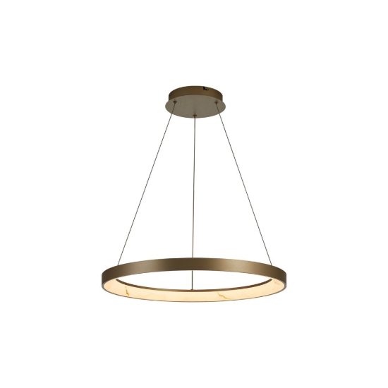 Lampadario a sospensione led 38w cct 2700k 5000k dimmerabile champagne per soggiorno