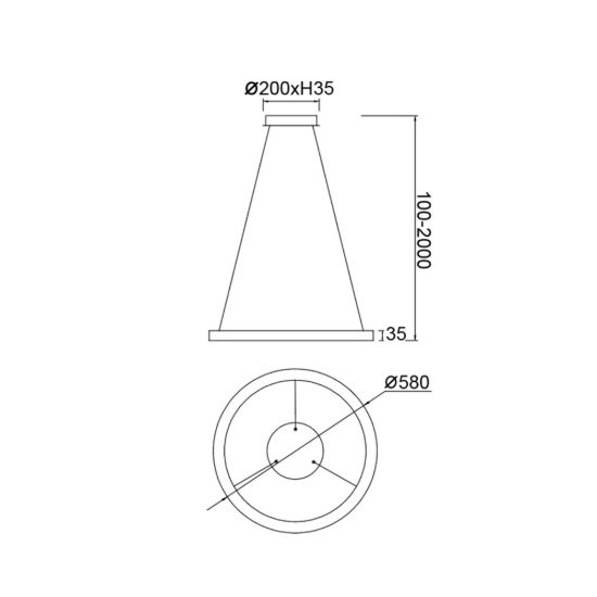 Lampadario a sospensione led 38w cct 2700k 5000k dimmerabile champagne per soggiorno
