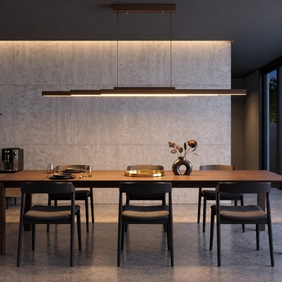 Lampadario a barra apertura motorizzata con sensore led 80w cct 2700k 5000k grigio spazzolato