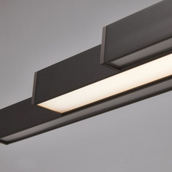 Lampadario a barra apertura motorizzata con sensore led 80w cct 2700k 5000k grigio spazzolato