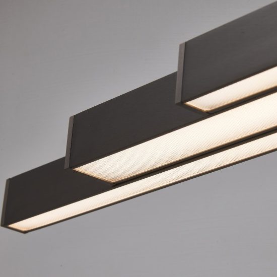 Lampadario a barra apertura motorizzata con sensore led 80w cct 2700k 5000k grigio spazzolato