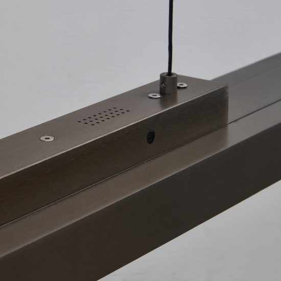 Lampadario a barra apertura motorizzata con sensore led 80w cct 2700k 5000k grigio spazzolato