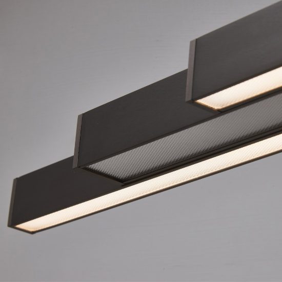 Lampadario a barra apertura motorizzata con sensore led 80w cct 2700k 5000k grigio spazzolato