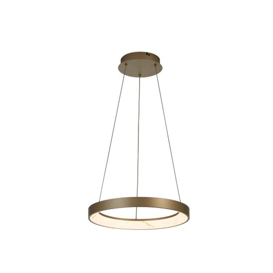 Lampadario a sospensione led 28w cct 2700k 5000k dimmerabile con telecomando champagne per soggiorno
