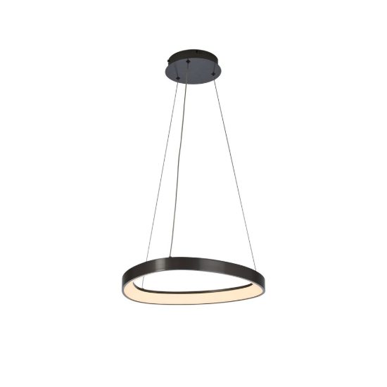 Lampadario a sospensione led 28w cct 2700k 5000k dimmerabile grigio scuro per sala da pranzo