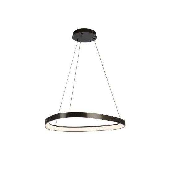 Lampadario a sospensione led 38w cct 2700k 5000k dimmerabile con telecomando grigio scuro per sala da pranzo
