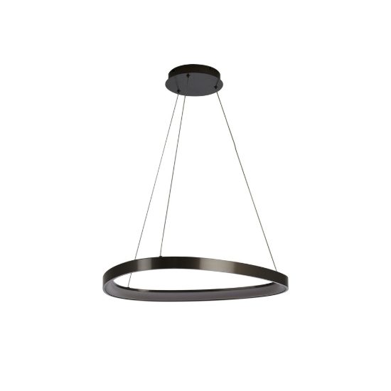 Lampadario a sospensione led 38w cct 2700k 5000k dimmerabile con telecomando grigio scuro per sala da pranzo