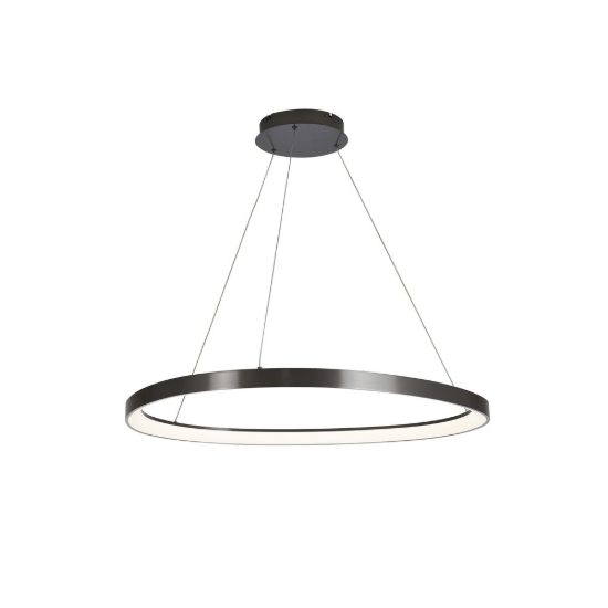 Lampadario a sospensione led 58w cct 2700k 5000k dimmerabile grigio scuro per sala da pranzo