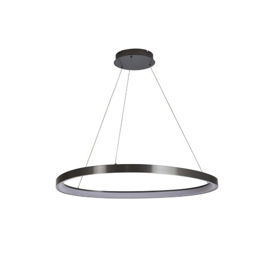 Lampadario a sospensione led 58w cct 2700k 5000k dimmerabile grigio scuro per sala da pranzo