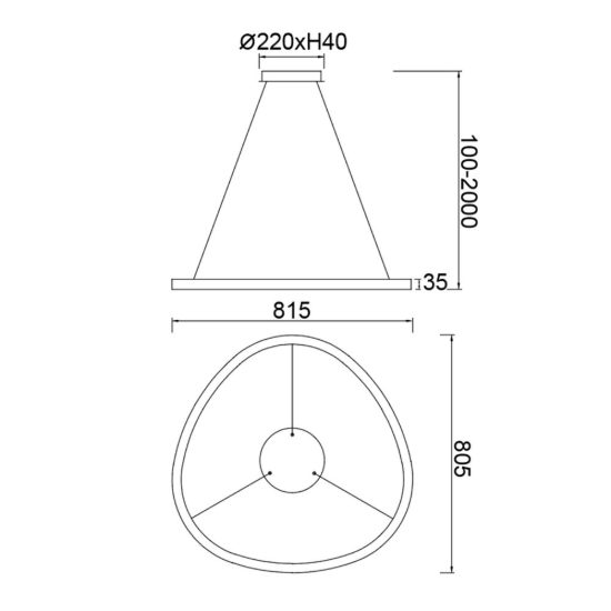 Lampadario a sospensione led 58w cct 2700k 5000k dimmerabile grigio scuro per sala da pranzo