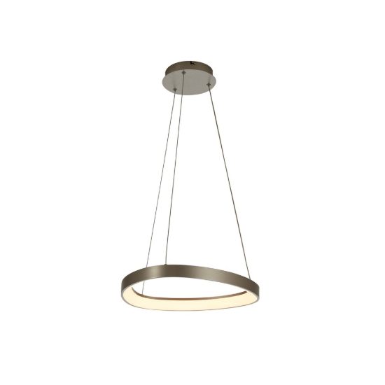 Lampadario a sospensione led 28w cct 2700k 5000k dimmerabile per salotto argento