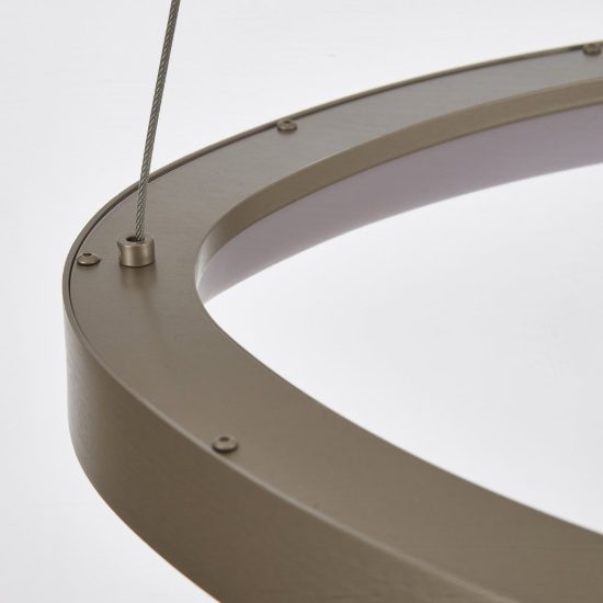 Lampadario a sospensione led 28w cct 2700k 5000k dimmerabile per salotto argento
