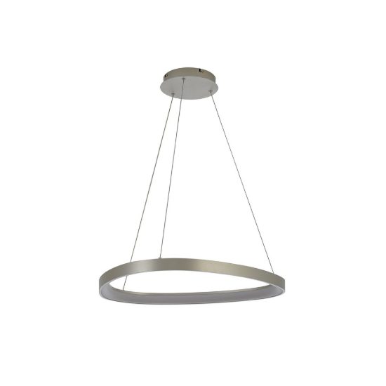 Lampadario a sospensione led 38w cct 2700k 5000k dimmerabile con telecomando per salotto argento