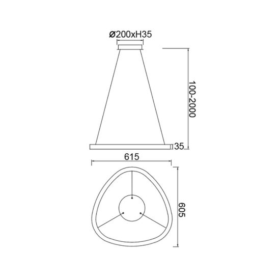 Lampadario a sospensione led 38w cct 2700k 5000k dimmerabile con telecomando per salotto argento