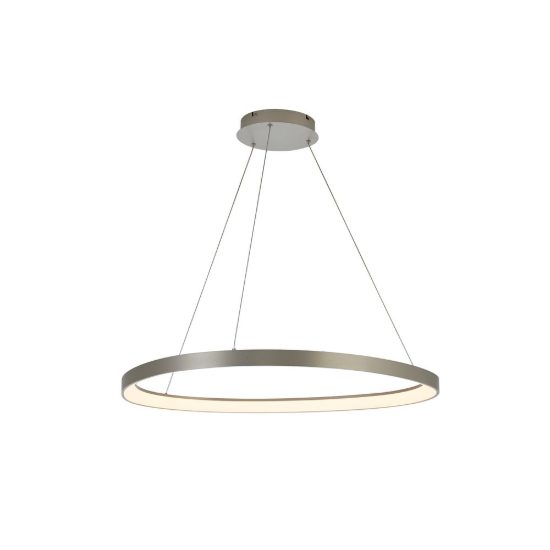 Lampadario a sospensione led 58w cct 2700k 5000k dimmerabile con telecomando per salotto argento