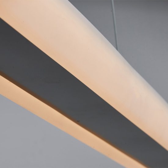 Lampadario a sospensione led 46w cct 2700k 5000k dimmerabile con telecomando grigio scuro per sala da pranzo