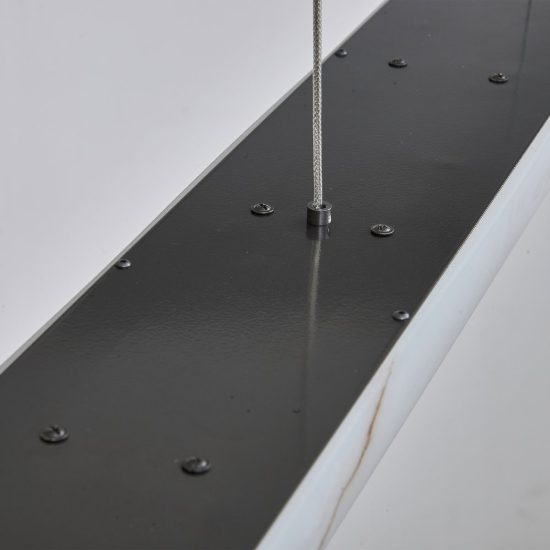 Lampadario a sospensione led 46w cct 2700k 5000k dimmerabile con telecomando grigio scuro per sala da pranzo