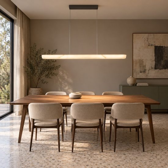 Lampadario a sospensione led 46w cct 2700k 5000k dimmerabile con telecomando grigio scuro per sala da pranzo