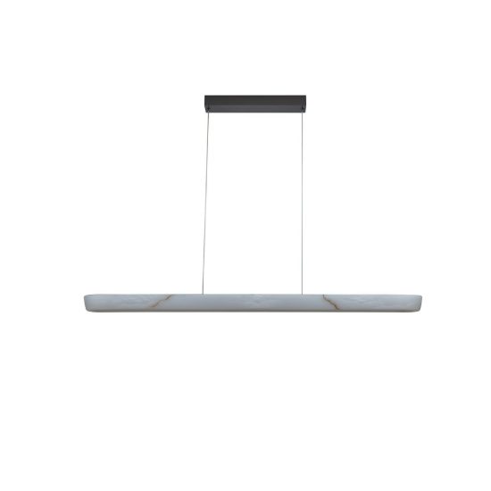 Lampadario a sospensione led 46w cct 2700k 5000k dimmerabile con telecomando grigio scuro per sala da pranzo