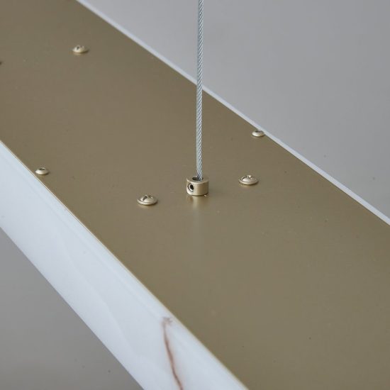 Lampadario a sospensione led 46w cct 2700k 5000k dimmerabile con telecomando champagne per soggiorno