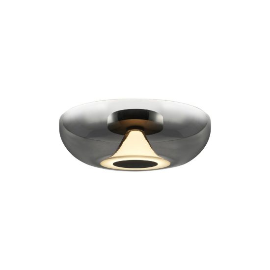 Plafoniera design moderna per ingresso nera vetro led 13w 3000k 40cm