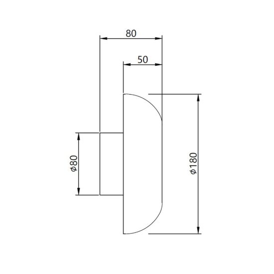 Applique tonda design moderna caffè vetro per sala da pranzo led 5w 3000k 18cm