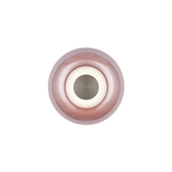Applique tonda design moderna porpora vetro per sala da pranzo led 5w 3000k 18cm