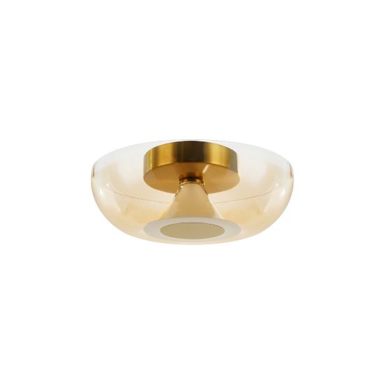 Plafoniera oro vetro led 9w 3000k 25cm design moderna
