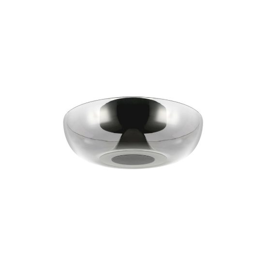 Plafoniera nera design moderna vetro led 9w 3000k 25cm per ingresso
