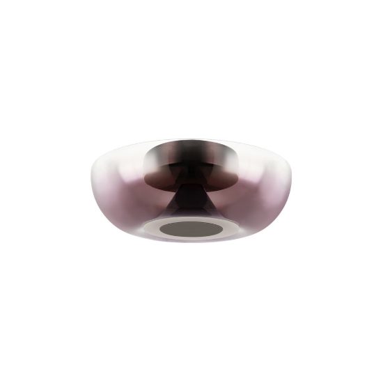 Plafoniera design moderna porpora vetro led 9w 3000k 25cm per ingresso