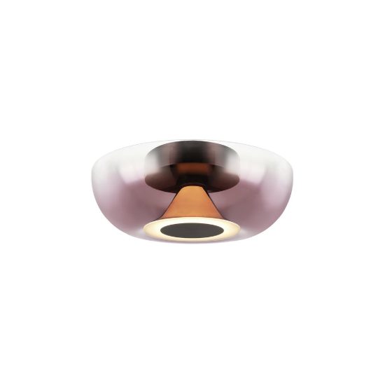 Plafoniera design moderna porpora vetro led 9w 3000k 25cm per ingresso