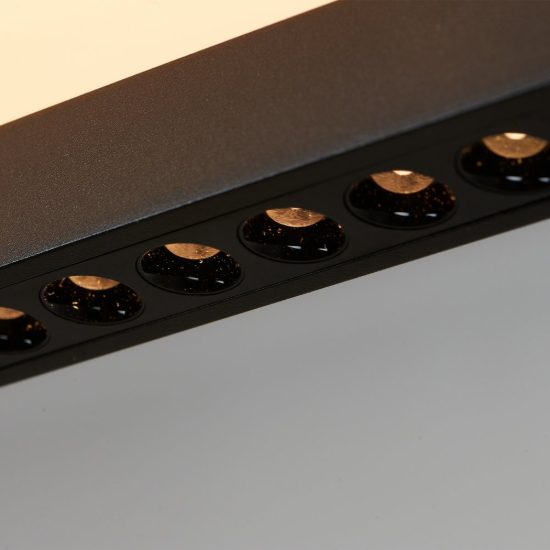Lampadario led 48w cct 2700k 5700k dimmerabile con telecomando a sospensione per salotto faggio nero