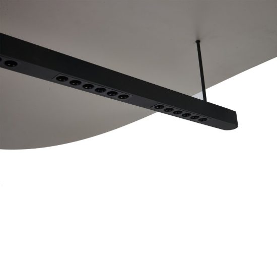 Lampadario a sospensione noce nero per sala da pranzo led 28w cct 2700k 5700k dimmerabile con telecomando