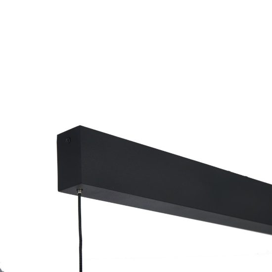 Lampadario a sospensione noce nero per sala da pranzo led 28w cct 2700k 5700k dimmerabile con telecomando