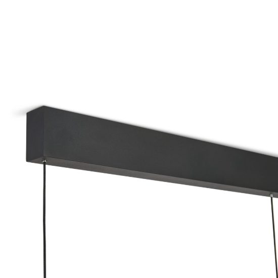 Lampadario a sospensione noce nero per sala da pranzo led 32w cct 2700k 5700k dimmerabile