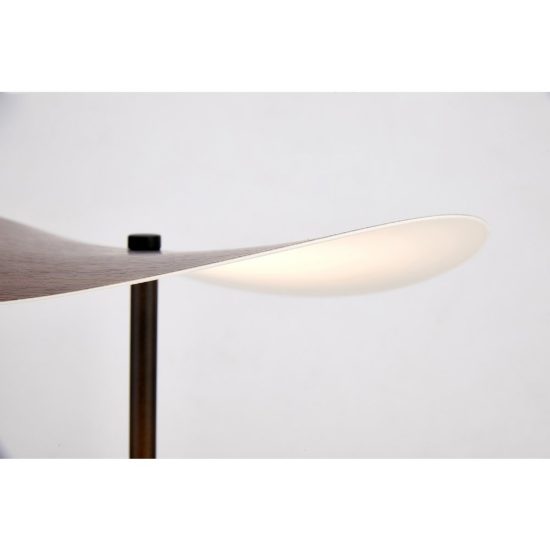 Lampada da tavolo noce nero per sala da pranzo led 12w cct 2700k 5700k dimmerabile