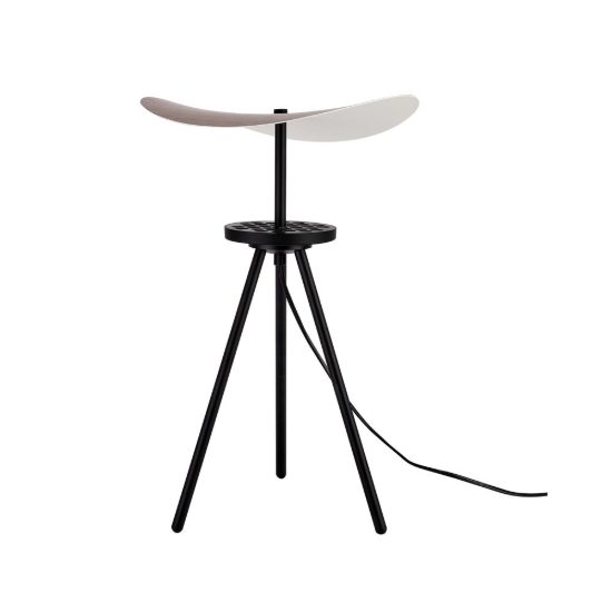 Lampada da tavolo noce nero per sala da pranzo led 12w cct 2700k 5700k dimmerabile