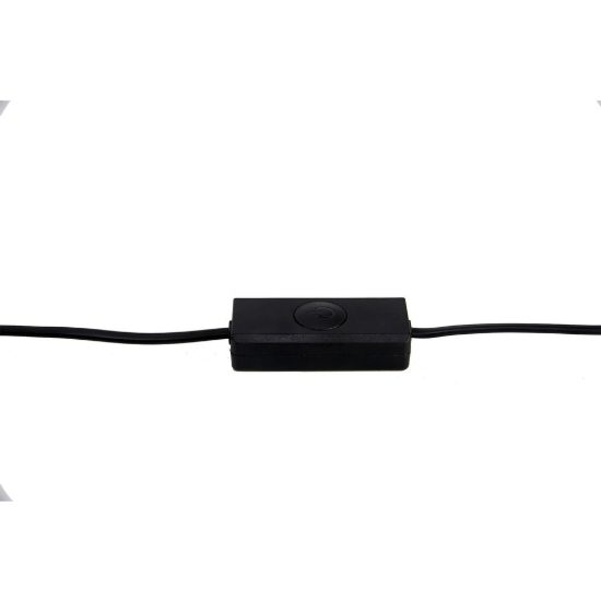 Lampada da tavolo noce nero per sala da pranzo led 12w cct 2700k 5700k dimmerabile