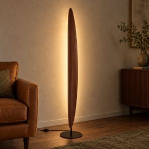 Piantana noce nero per sala da pranzo led 40w cct 2700k 5700k design moderna