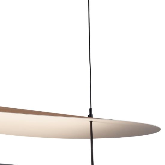Lampadario led 40w cct 2700k 5700k dimmerabile con telecomando a sospensione per salotto faggio nero