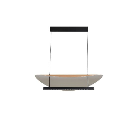 Lampadario led 40w cct 2700k 5700k dimmerabile a sospensione per salotto faggio nero