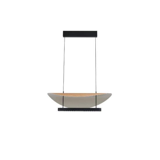 Lampadario led 28w cct 2700k 5700k dimmerabile a sospensione per salotto faggio nero