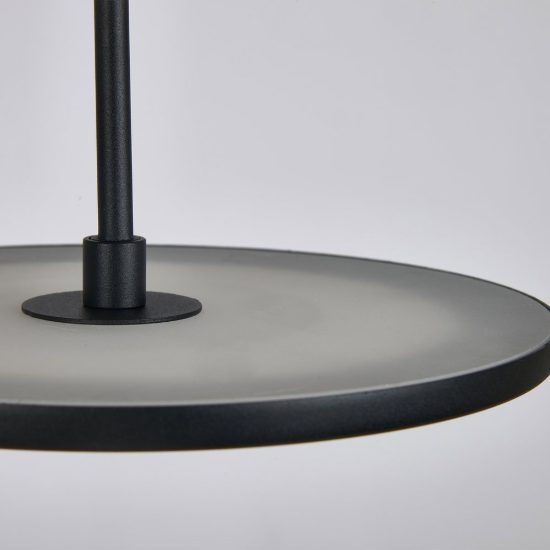 Lampadario led 18w cct 2700k 5700k dimmerabile a sospensione per salotto faggio nero