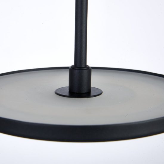 Lampadario led 12w cct 2700k 5700k dimmerabile a sospensione per salotto faggio nero