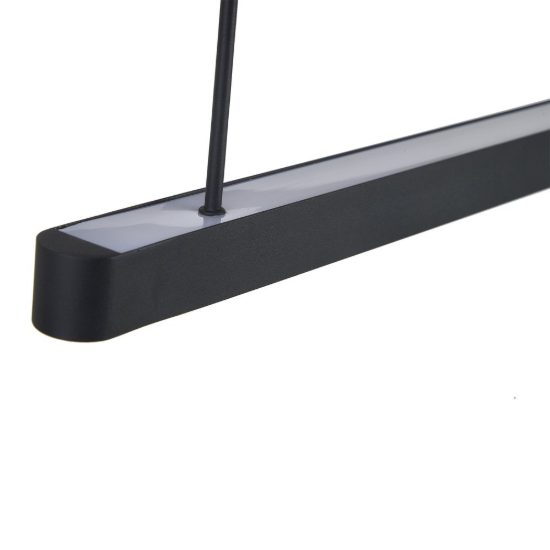 Lampadario a sospensione noce nero per sala da pranzo led 48w cct 2700k 5700k dimmerabile con telecomando