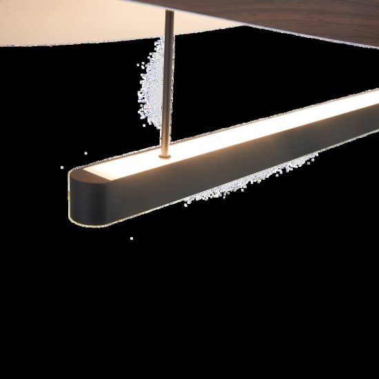 Lampadario a sospensione noce nero per sala da pranzo led 40w cct 2700k 5700k dimmerabile con telecomando