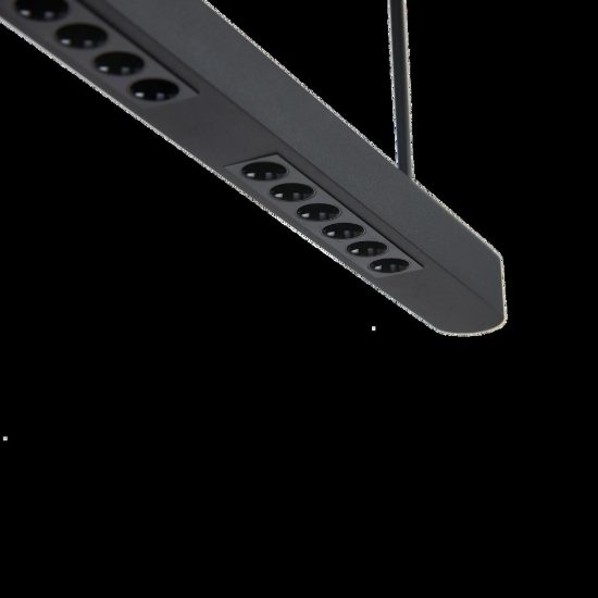 Lampadario a sospensione noce nero per sala da pranzo led 40w cct 2700k 5700k dimmerabile con telecomando